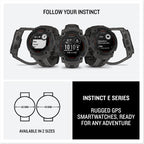 Garmin Instinct® E, Rugged GPS Smartwatch, 45mm, Charcoal
