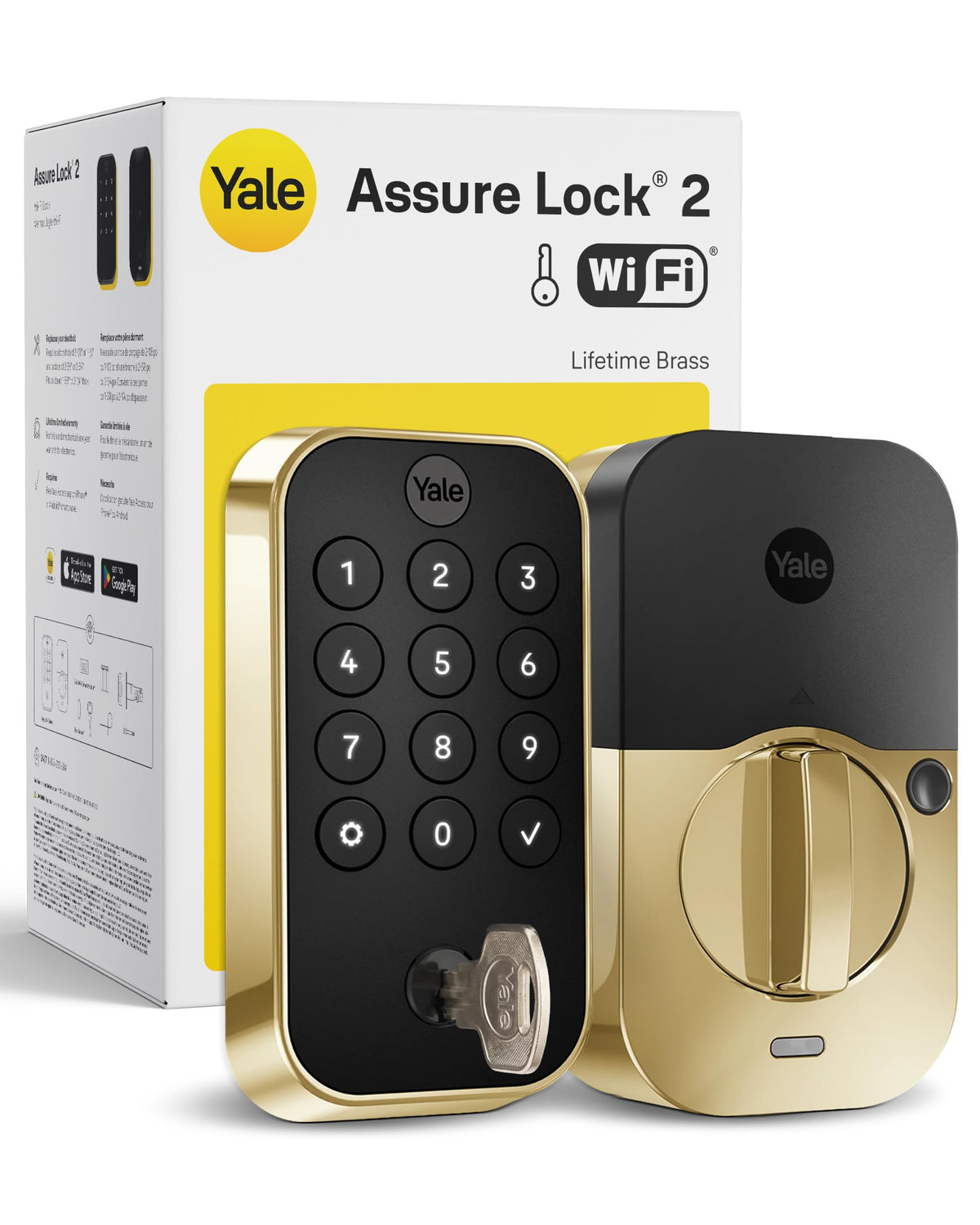 Yale WiFi Smart Lock Deadbolt with Keypad, Keyless Entry, Satin Nickel