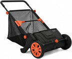 IDEALHOUSE Push Lawn Sweeper 26 Inch with Large 7 cu.ft. Hopper Bag