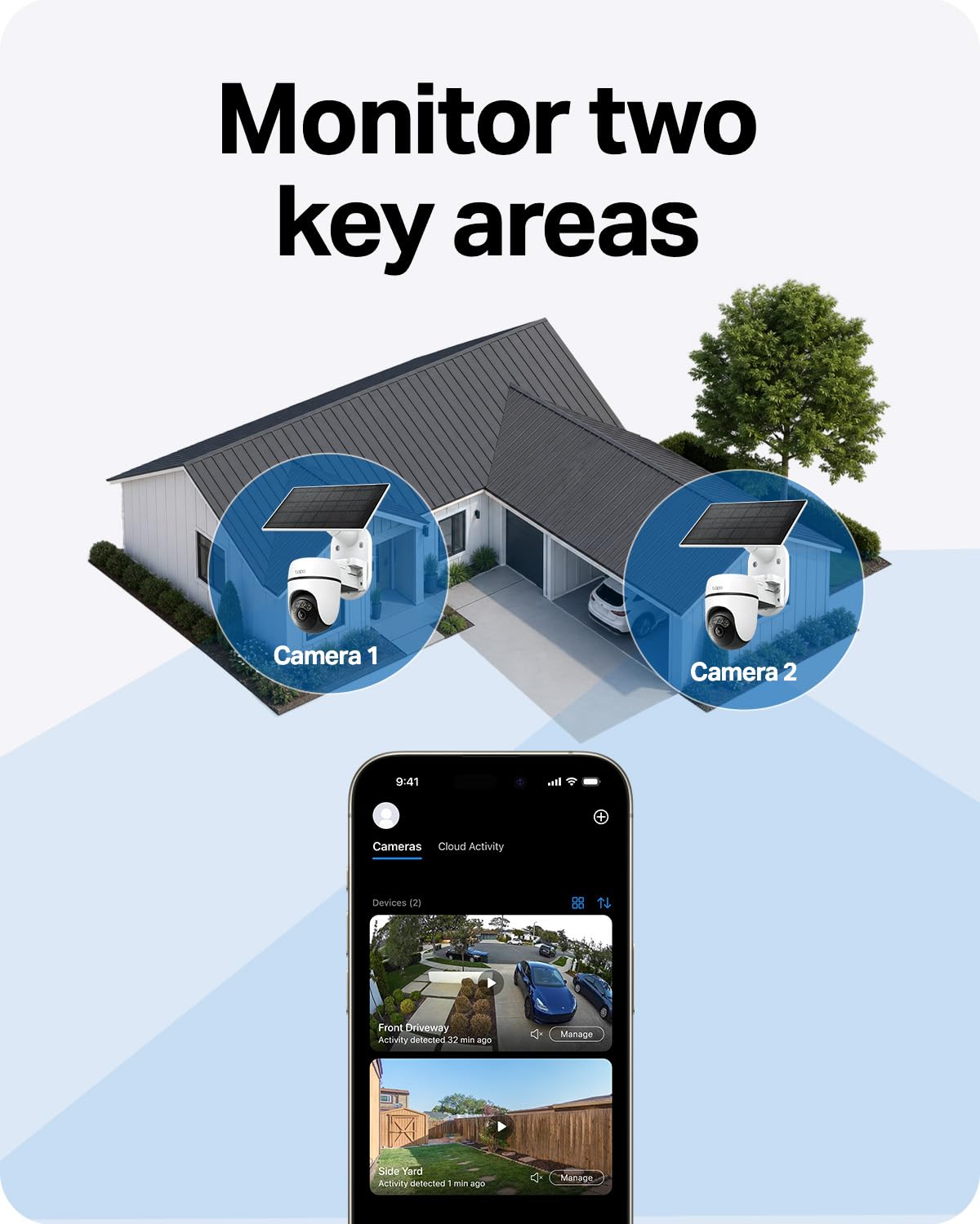 Tapo 2K Outdoor Pan/Tilt Wireless Security Camera, C610 KIT(2-Pack)