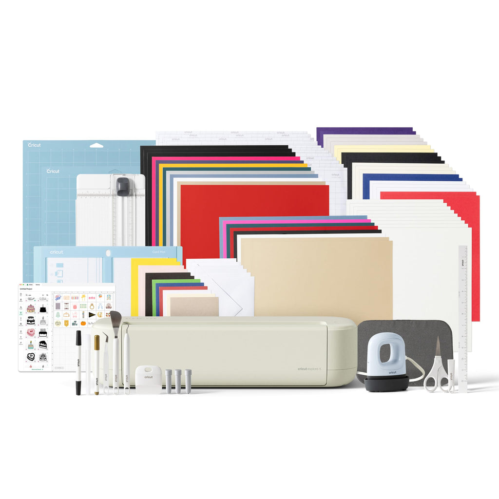 Cricut Explore® 5 Essential Bundle + Digital Content, Taupe