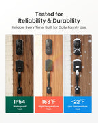 DESLOC B200 Smart Front Door Lock Handle Set, Fingerprint & App Control