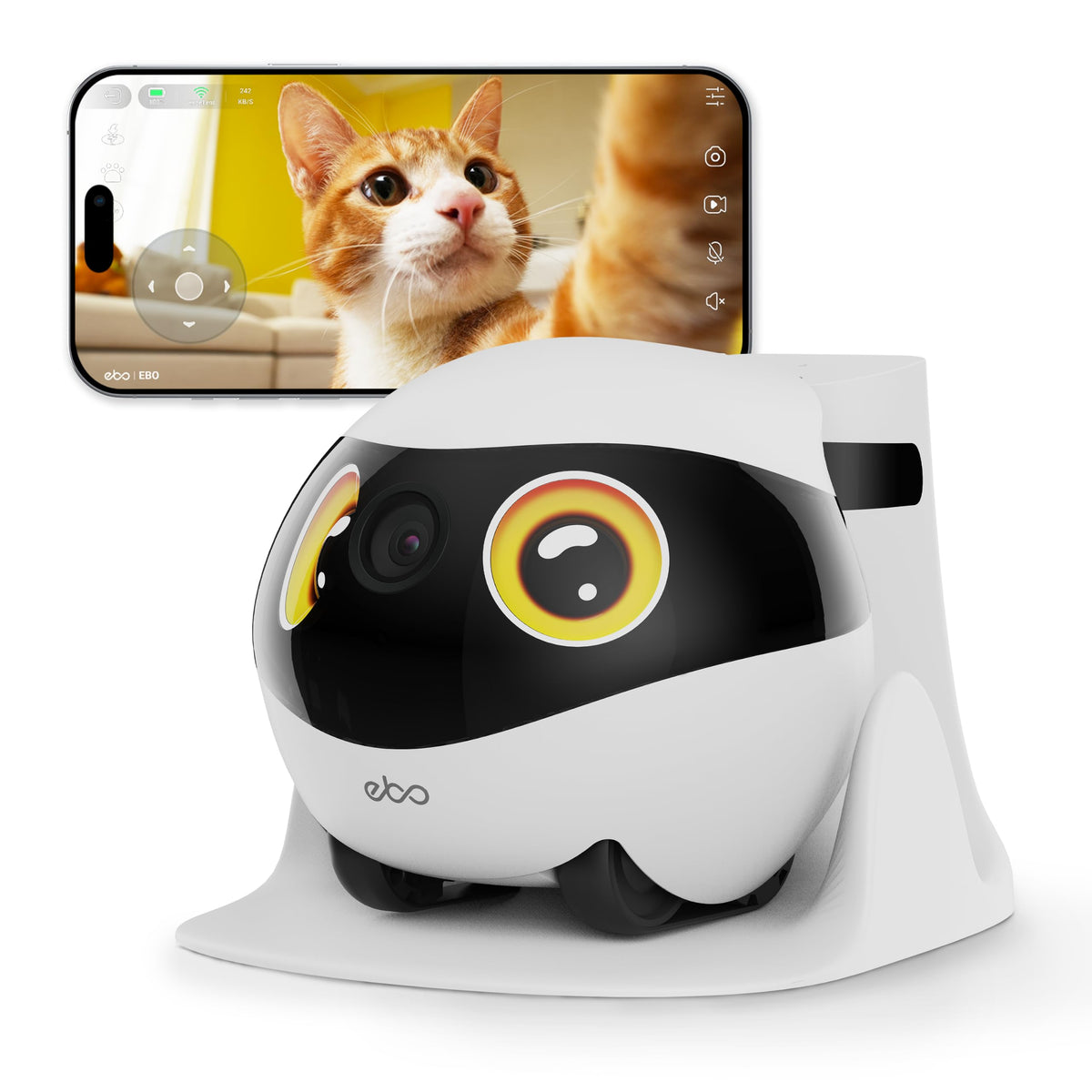 Enabot EBO SE Home Robot Camera: Mobile Pet Companion with 1080p Camera