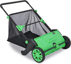 IDEALHOUSE Push Lawn Sweeper 26 Inch with Large 7 cu.ft. Hopper Bag