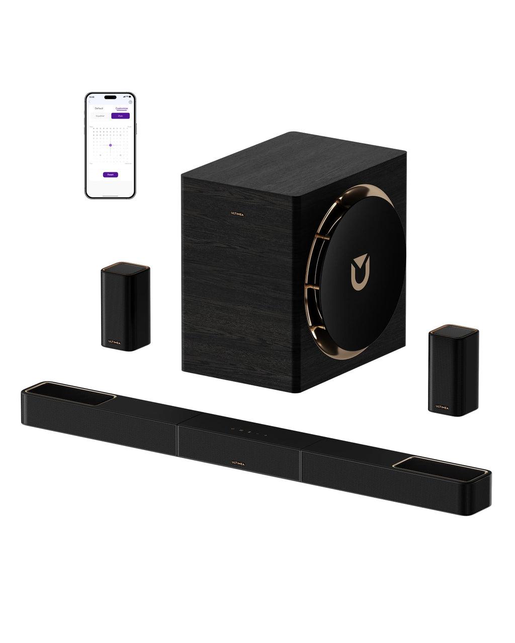 ULTIMEA 5.1CH Surround Sound Bar System with Dolby Atmos, Poseidon M60