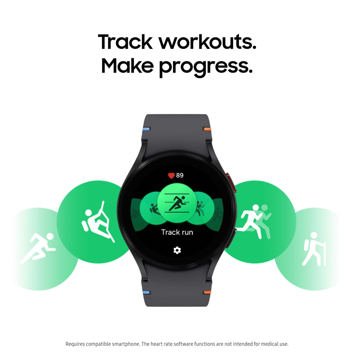 SAMSUNG Galaxy Watch FE 40mm GPS, AI Smartwatch w/Fitness Tracking, BIA Sensor, Personalized HR Zones, Heart Rate Tracker, Sleep Monitor, 2024, Black (US Version) (Renewed)