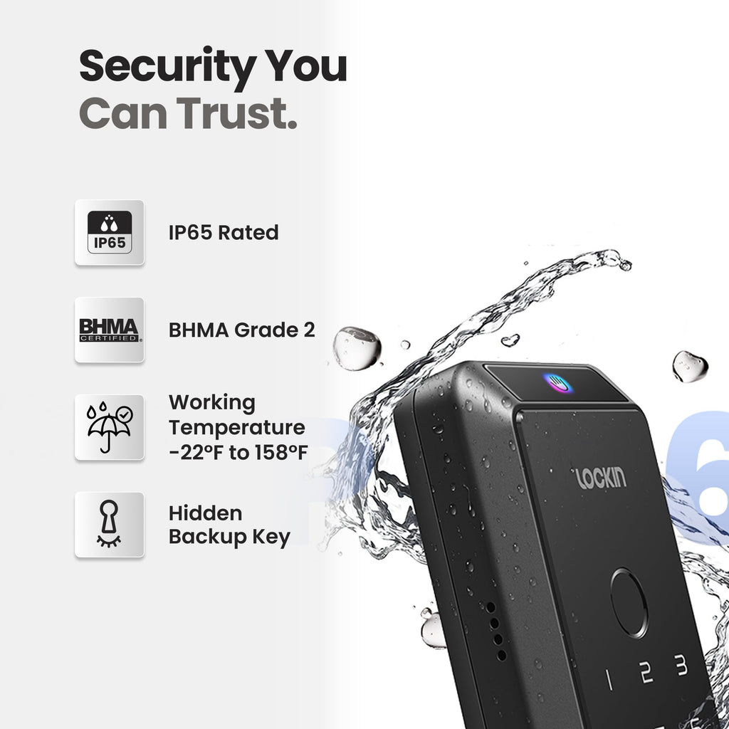 Veno Smart Lock, Palm Vein Keyless Entry, Single Battery