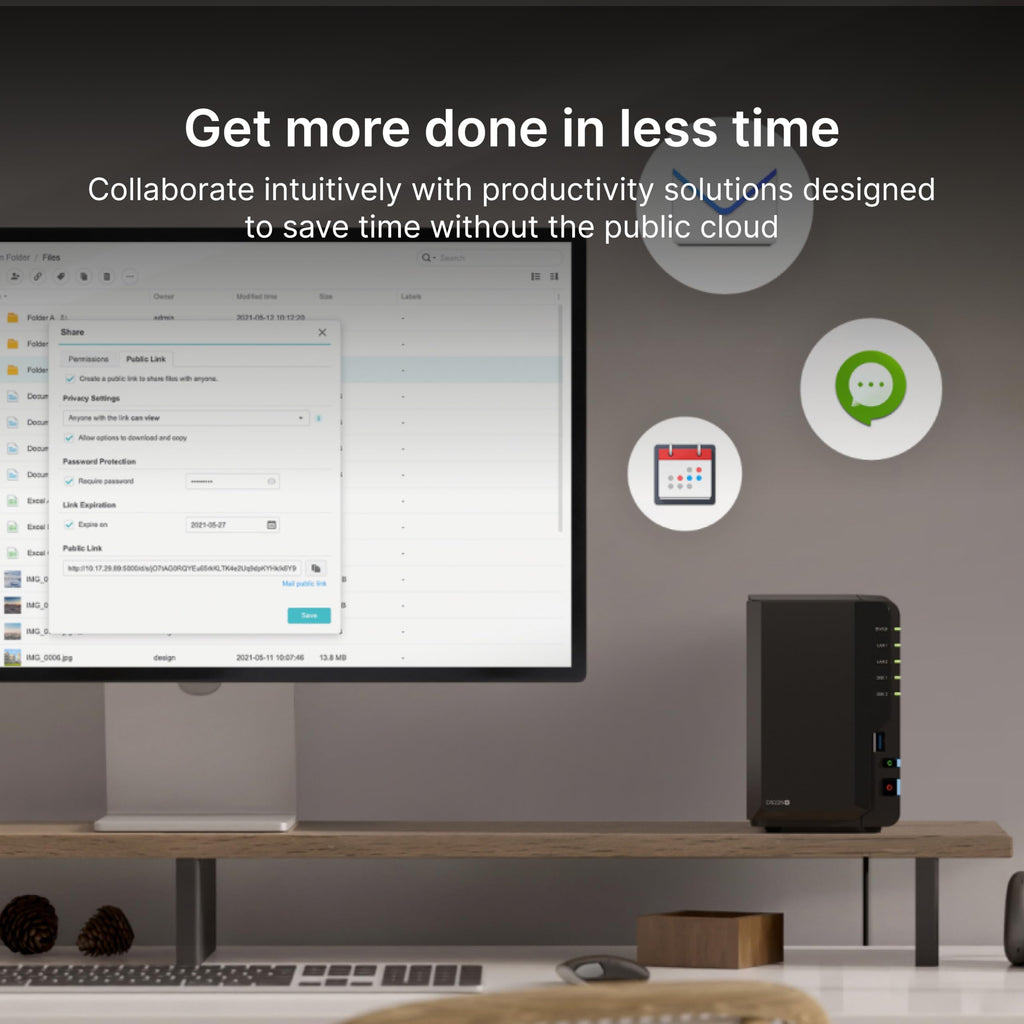 Synology DS225+ Private Cloud Media Server - Stream, Back Up Photos & Share Files, Intel CPU for Hardware Transcoding (2-Bay Diskless NAS)