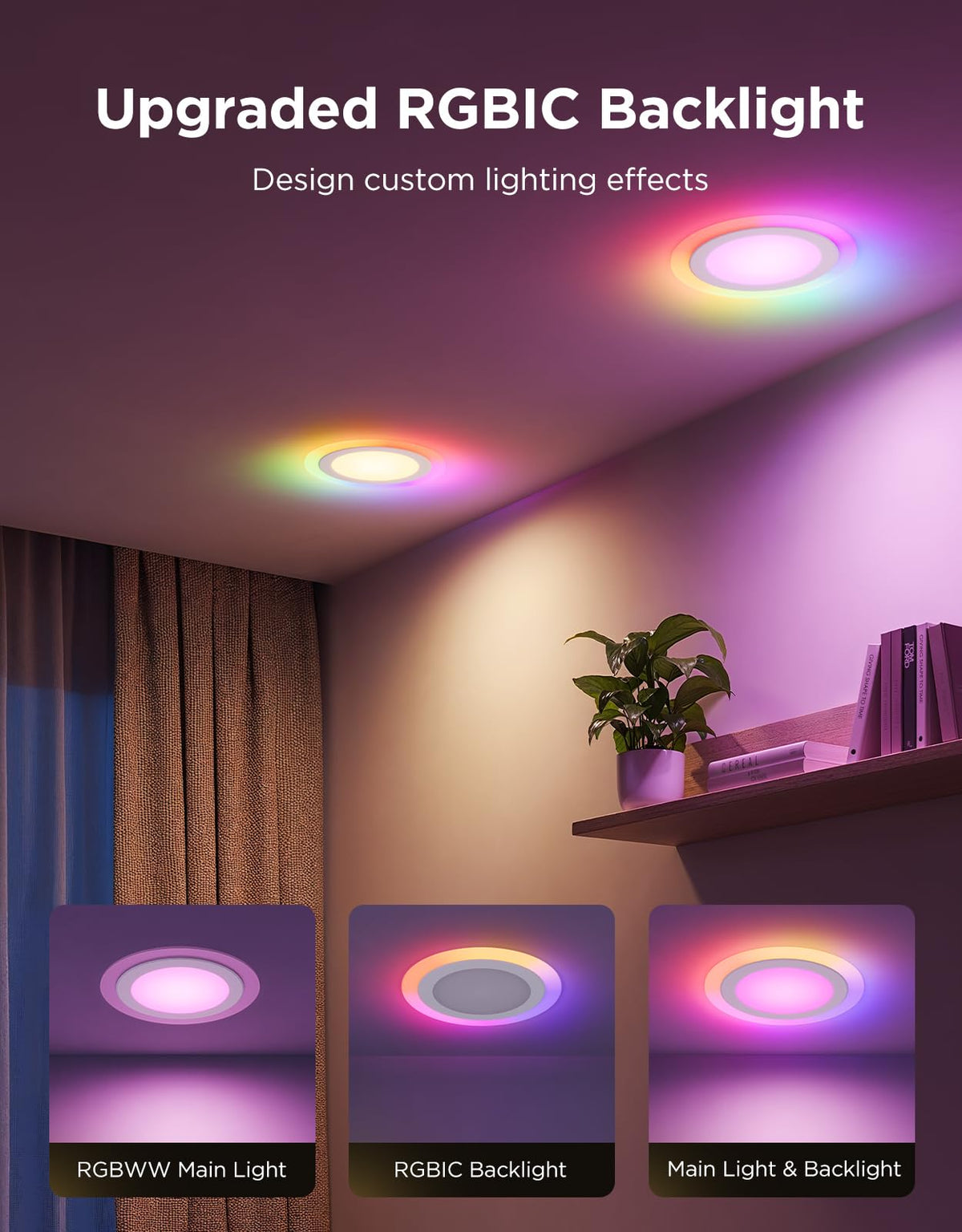 Govee Smart Recessed Lighting 6 Inch, LED Recessed Light 1100LM, 4 Pack