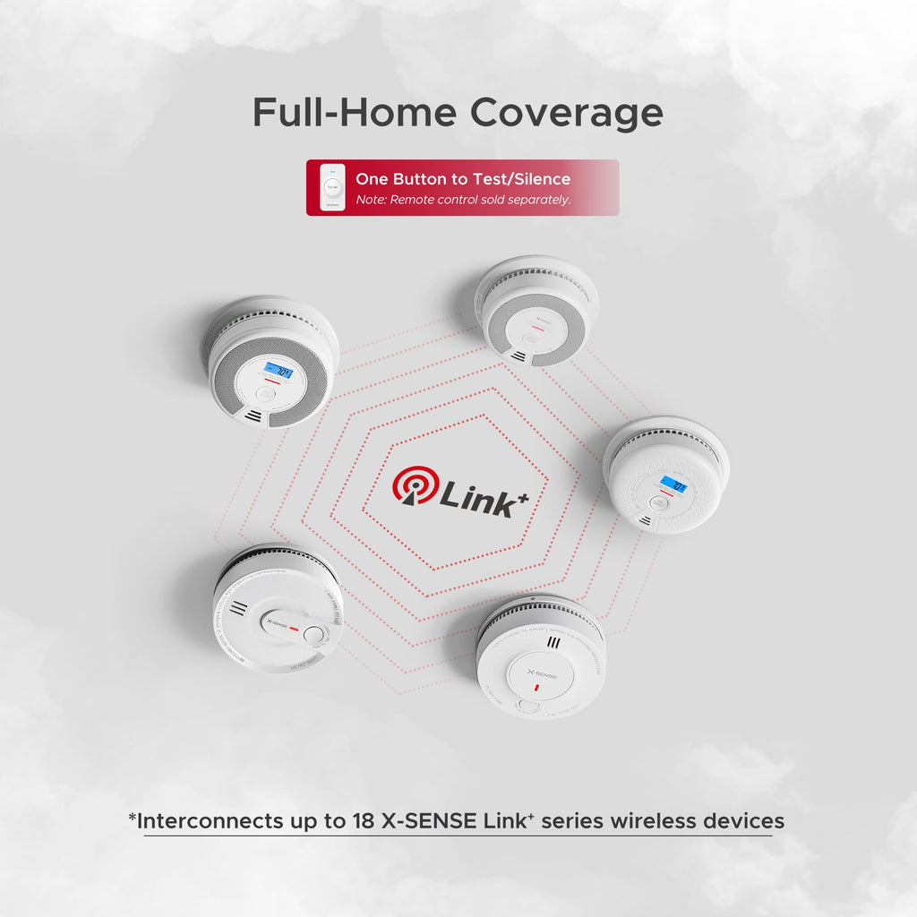 X-Sense Interconnected Smoke and CO Detector, SC07-W, 3-Pack