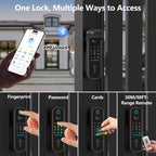 Double Sided Fingerprint Gate Lock, IC Card NFC Remote Control