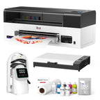 DXZ 2026 14'' A3 DTF Printer Bundle, F1080 Printhead High Speed DTF Machine for Multi-Fabric, One-Click Print-to-Bake & 24/7 Auto-Maintenance, 2-Year Ink Included