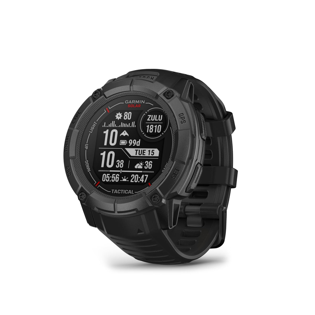 Garmin Instinct® 2X Solar Tactical, Rugged Outdoor Smartwatch, 50mm, Black