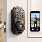 WiFi Video Smart Lock, 5-in-1 Keyless Entry for Front Door
