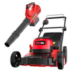 PowerSmart 40V 21" Cordless Lawn Mower + 465 CFM Leaf Blower, 3 Batteries