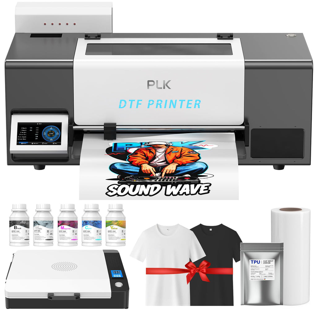 PLK A3 DTF Printer with Shaker Dryer & Laptop & Purifier, XP600 Printhead