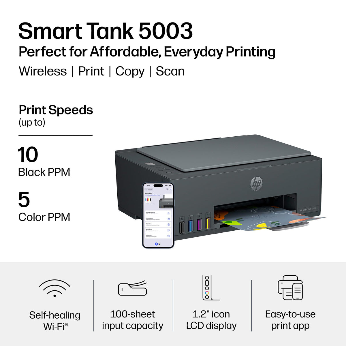 HP Smart Tank 5003 Ink Tank Printer | 3 Years of Ink Included | All-in-One