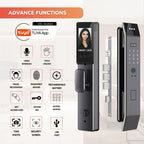 Smart Door Lock with Facial Recognition, WiFi Camera and Tuya App, Keyless Entry Electronic Door Lock for Smart Home Security