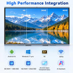 75" AI Pro Smart Board for Classroom & Office, Android 16 & Win 11 16G RAM+256G ROM, 48MP Camera Build in 4K UHD Interactive Whiteboard with Touchscreen & 8 Mic Array,Electronic Whiteboard for Meeting