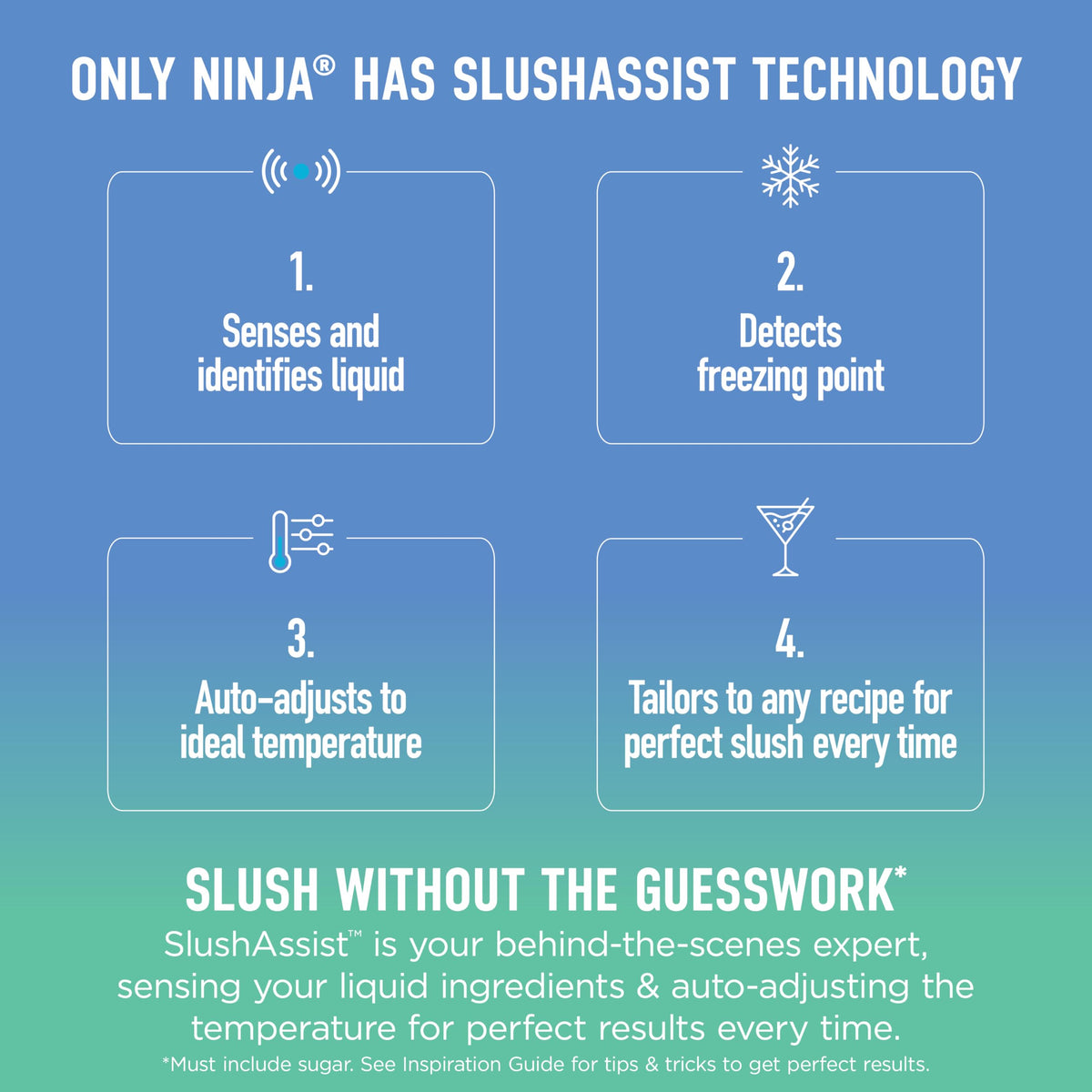 Ninja SLUSHi XL Smart Frozen Drink Maker, 10+ Servings, Crema, FS601BR