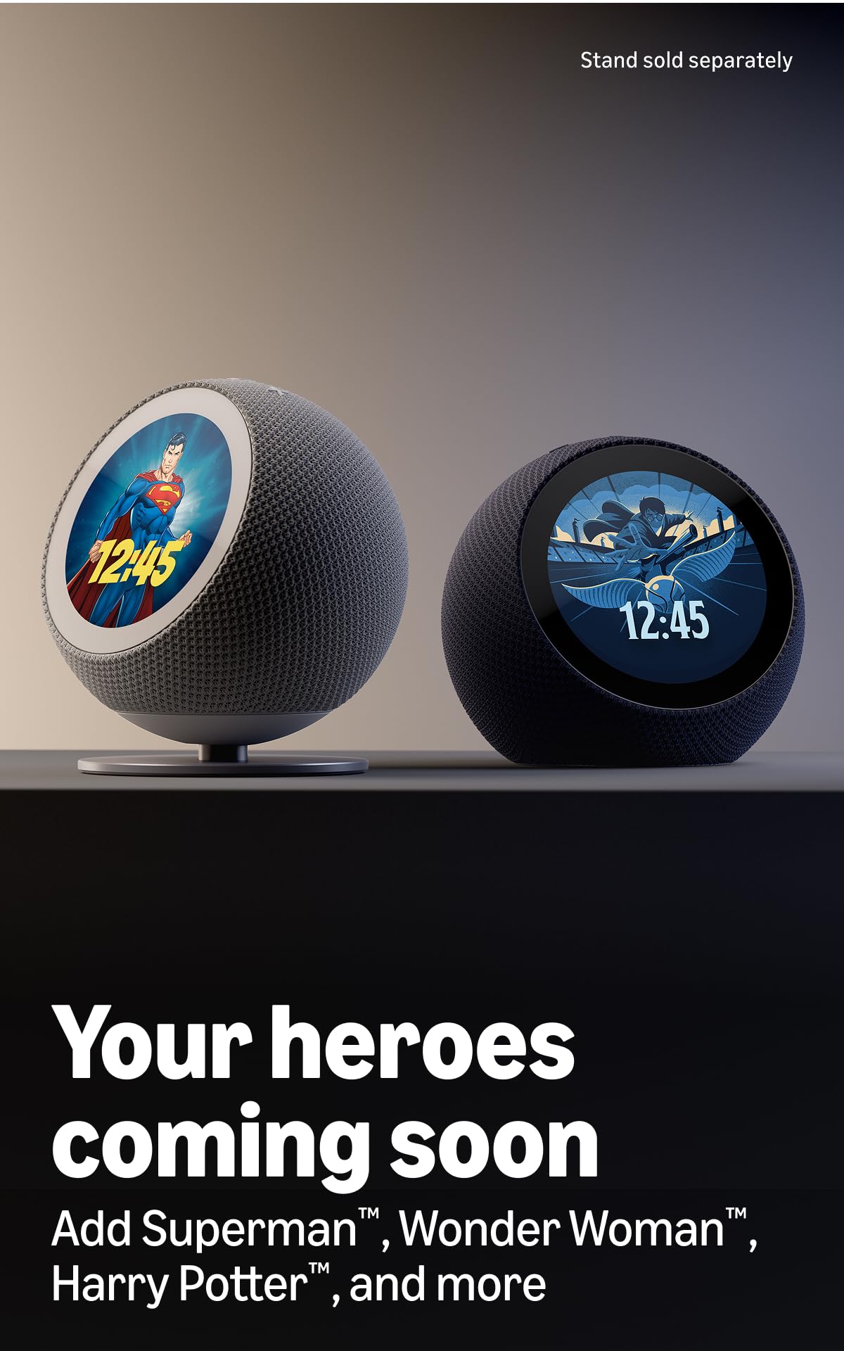 Amazon Echo Time (all-new), Customizable smart clock, Smart alarms, Ambient sounds, Smart home hub, Ideal for bedrooms, Designed for Alexa+, Graphite