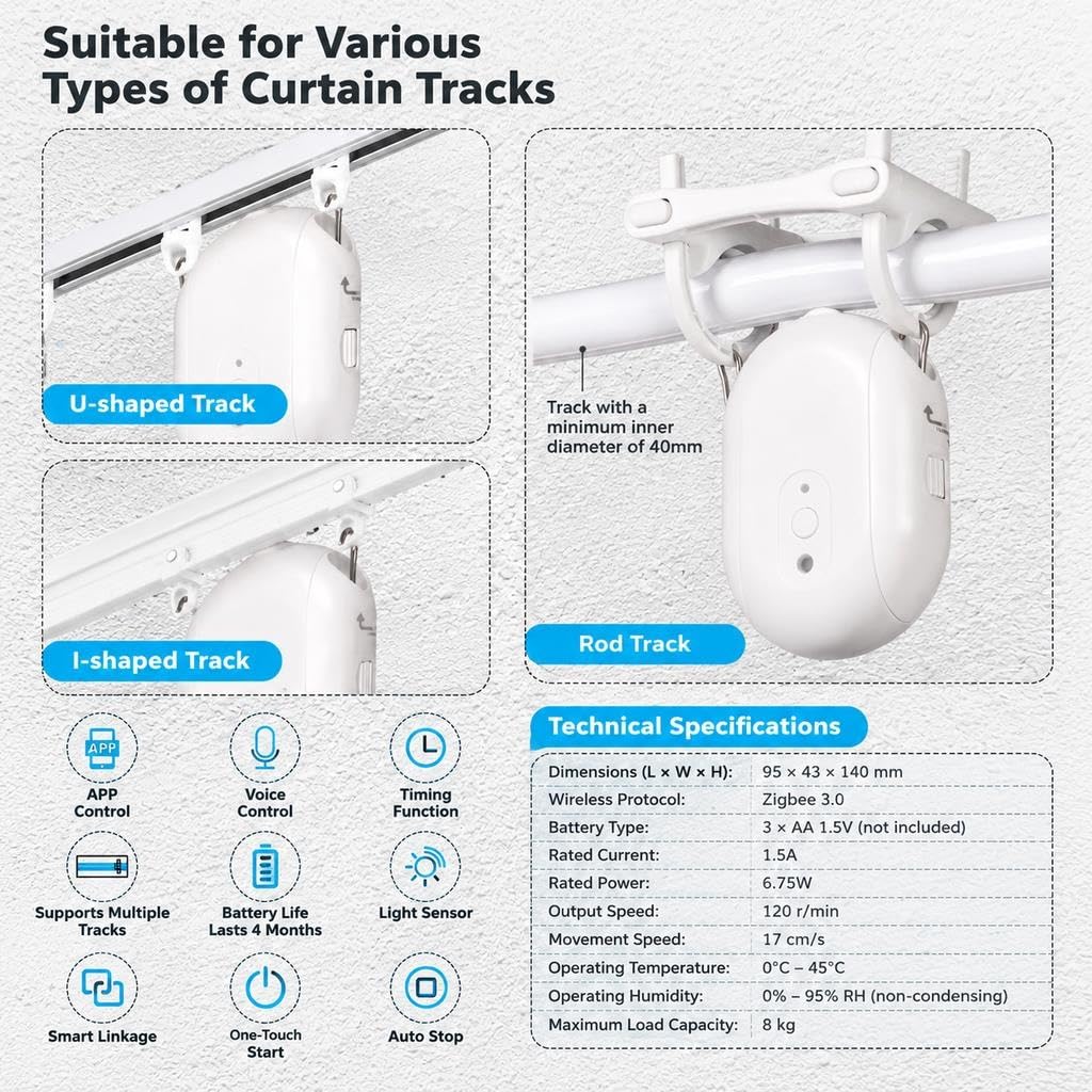 Smart Curtain Motor Slide-Out Remote Opener