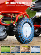 IDEALHOUSE Tow-Behind Pull Broadcast Spreader - 130 lbs Capacity