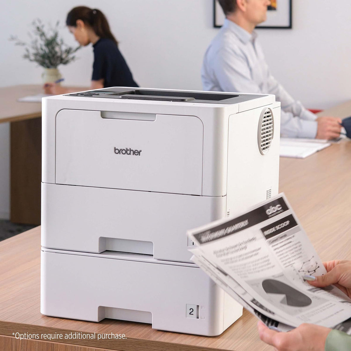 Brother Laser Printer, Monochrome Duplex Wireless Printer, HL-6210DW