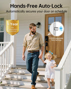 Built-in WiFi Smart Lock with Handle Set, Keyless Entry Front Door Lock Set