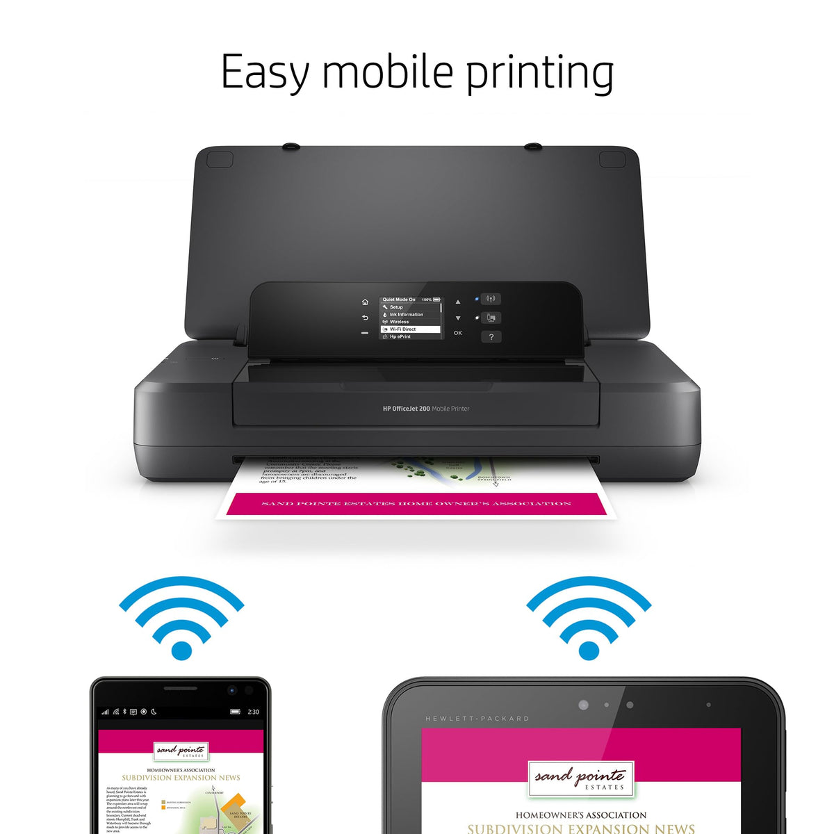 HP OfficeJet 200 Inkjet Mobile Printer | Wireless