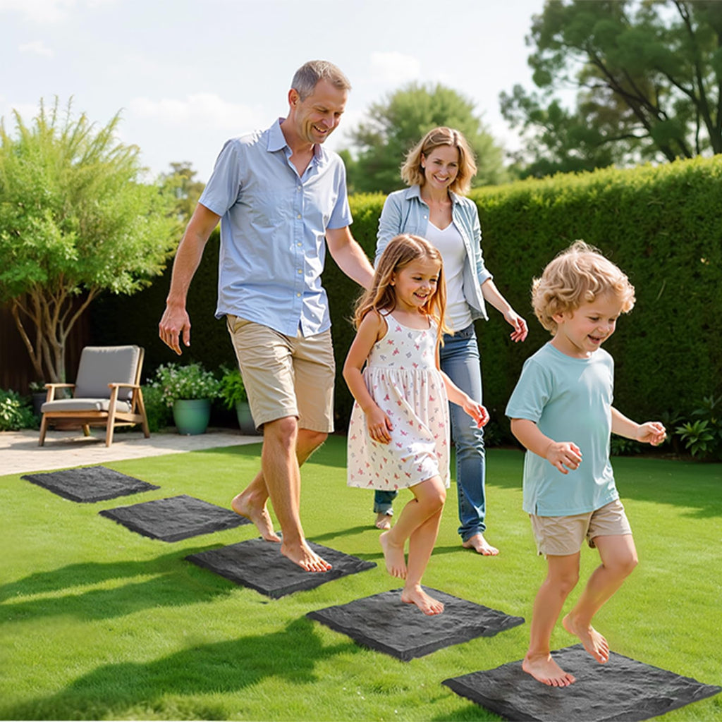 VEVOR Garden Stepping Stones 16Pcs 15.5x15.5" Plastic Pathway Pavers Grey
