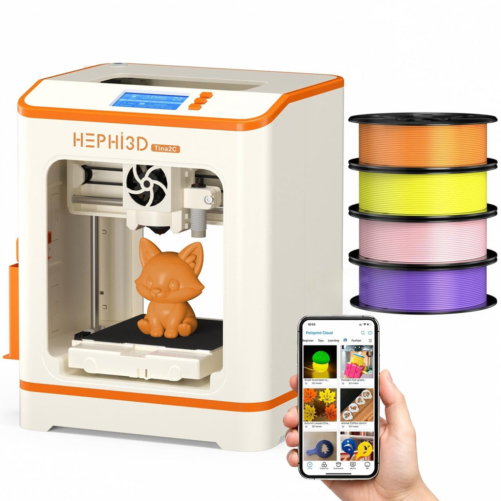 TINA2C 3D Printer Beginner Friendly, Easy-Ready to Print in 5 Mins