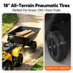 2-in-1 ATV/UTV Trailer Tow Behind Utility Dump Cart
