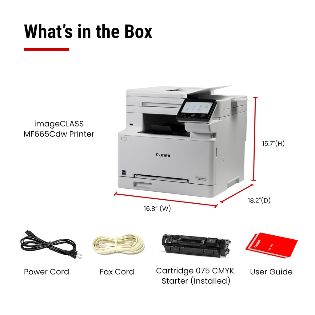Canon Color imageCLASS MF665Cdw - Wireless, All-in-One Duplex Laser Printer