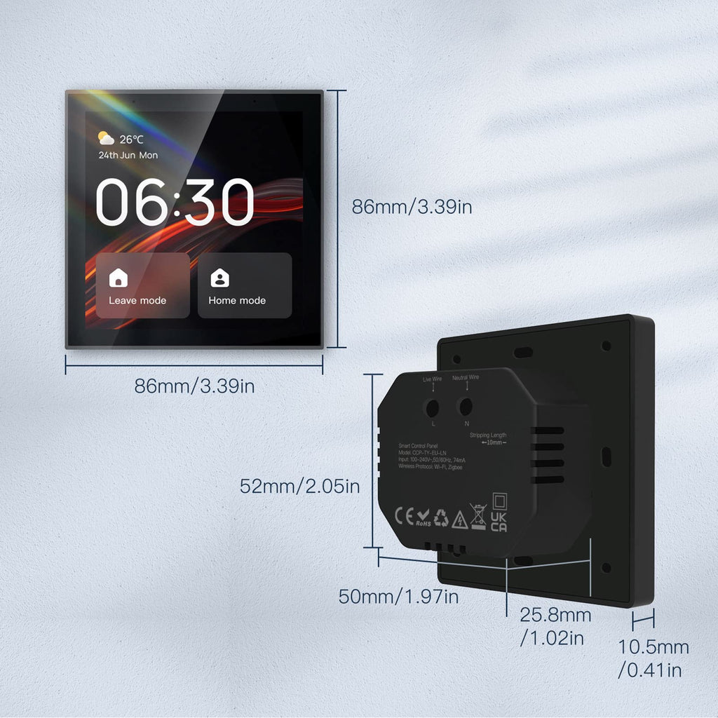 4in Smart Home Control Panel, Touch Screen Voice Control for TUYA
