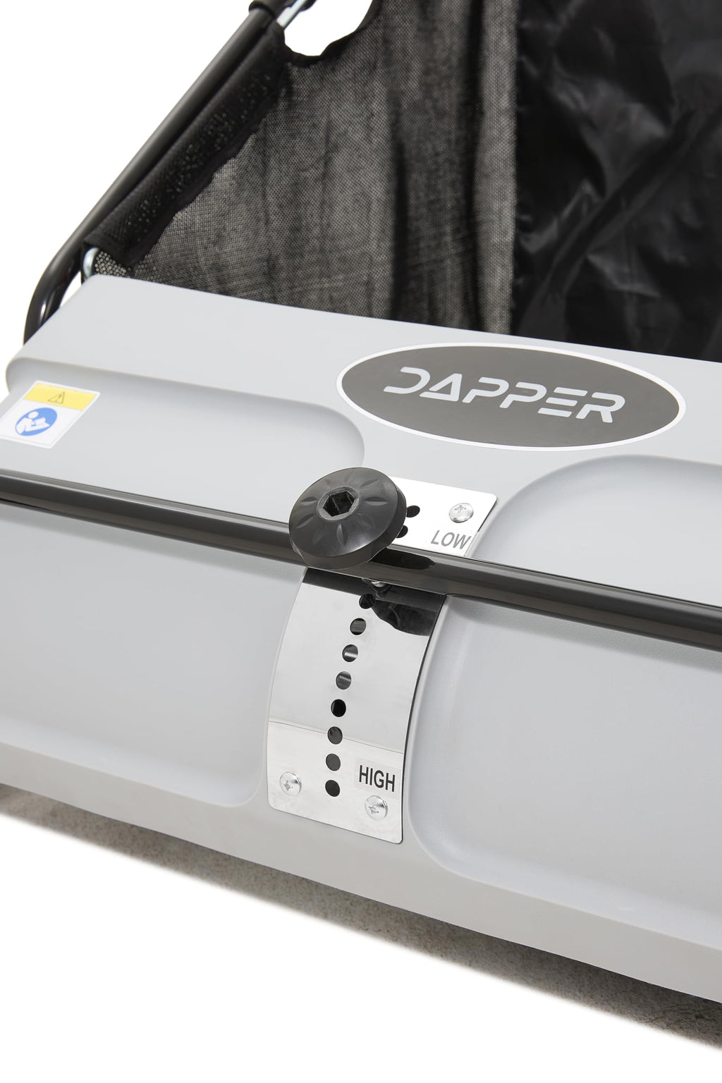 Dapper Supply 26-Inch Push Lawn Sweeper, Grass, Lawn and Leaf Cleanup Collector with Large 7 cu. ft. Hopper Bag, and Dual Spinning Brushes, Grey