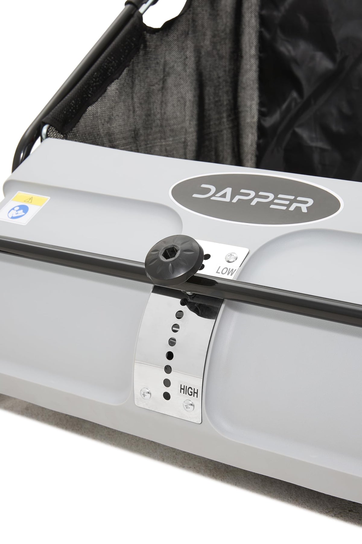 Dapper Supply 26-Inch Push Lawn Sweeper, Grass, Lawn and Leaf Cleanup Collector with Large 7 cu. ft. Hopper Bag, and Dual Spinning Brushes, Grey
