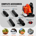 VEVOR 79cc Backpack Blower 2 Cycle Gas Powered Leaf Blower