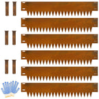 Co rten Steel Landscape Edging 12 Inch, 6 Packs Pre-Rusted