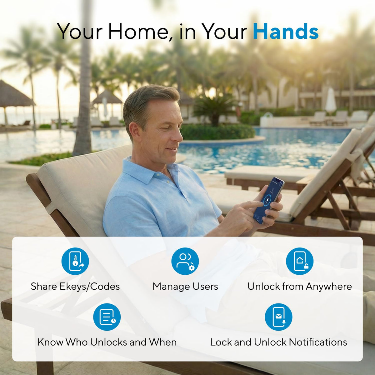 ULTRALOQ Bolt SE Smart Lock with Handle, Fingeprint Deadbolt, Remote Access