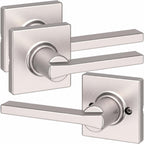 Kwikset Casey Entry Door Handle with Lock and Key, Secure Keyed Reversible Lever Exterior, for Front Entrance and Bedrooms, Matte Black, 4 Pack, Pick Resistant SmartKey Rekey Security and Microban