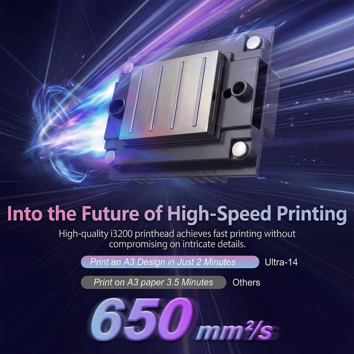 DXZ 2026 14'' A3 DTF Printer with i3200 Printhead, 3X Faster High-Speed DTF Machine, A3 Print in 2 Minutes, 720×3660 DPI, White Ink Circulation System, 24/7 Auto-Maintenance, 2-Year Ink Included