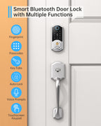 SMONET Front Door Lock Set, Smart Lock with Handle, Keyless Entry