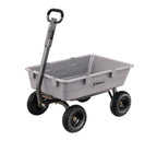 Gorilla Carts 600 lb Poly Garden Dump Cart, 4 Cu Ft Wagon, Quick-Release