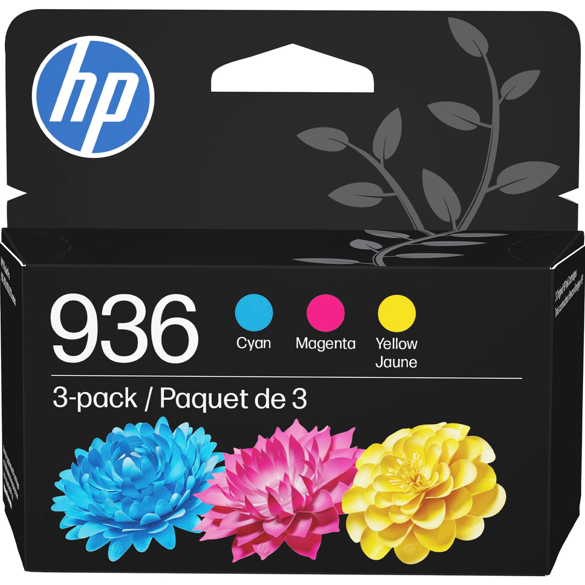 HP 936 Black, Cyan, Magenta, Yellow Ink Cartridges (4-Pack) | Works with OfficeJet 9120, Pro 9110, 9120, 9130, Wide Format 9730 | Eligible for Instant Ink | 6C3Z5LN