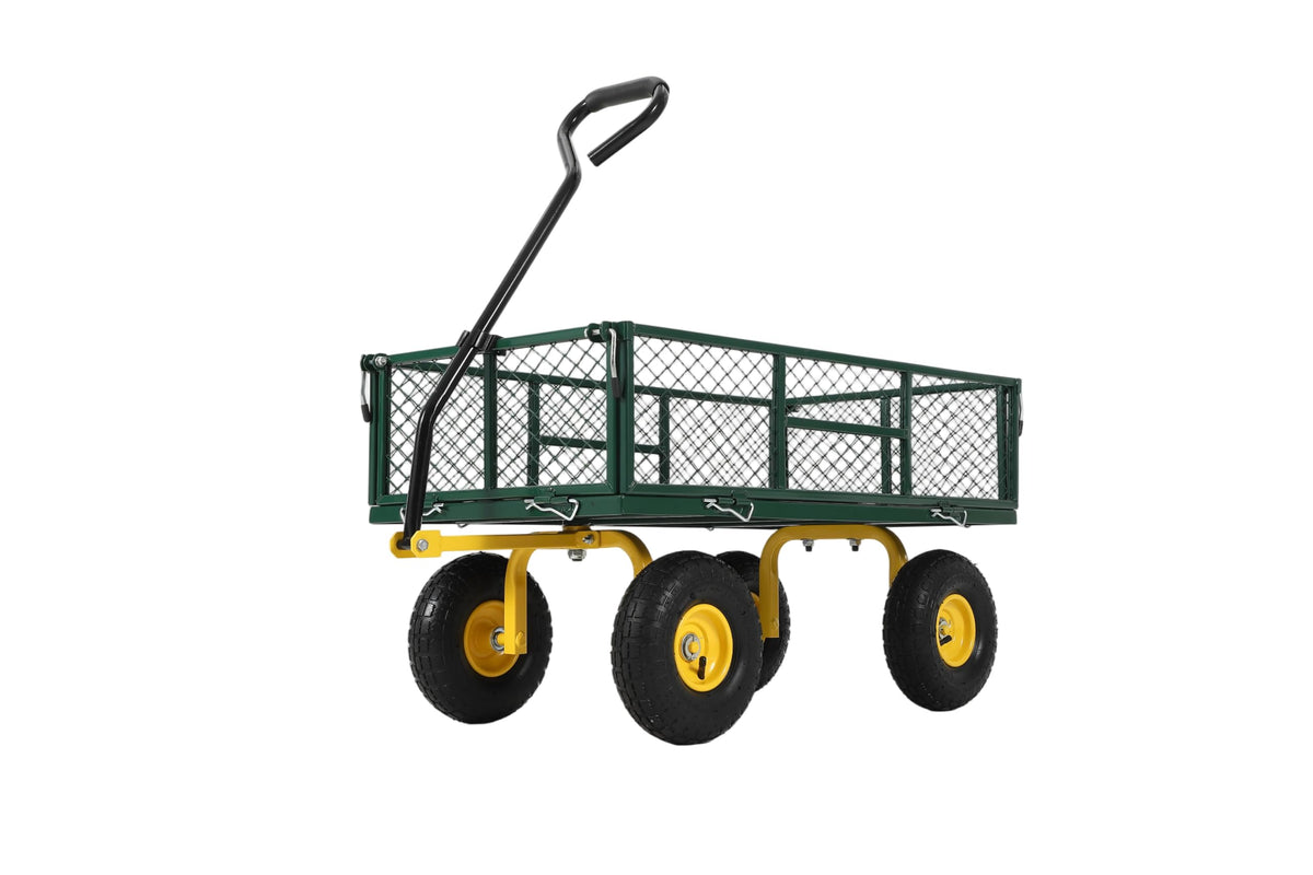 Garvee 1500 LB Heavy Duty Garden Wagon Cart, Outdoor Metal Utility Trailer