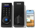 Philips Smart Lock Matter Over Thread, Fingerprint Door Lock, Touchscreen Keypad, Keyless Entry Door Lock with Remote App Control, Auto Lock, Compatible with Apple Home, Alexa and Google Home