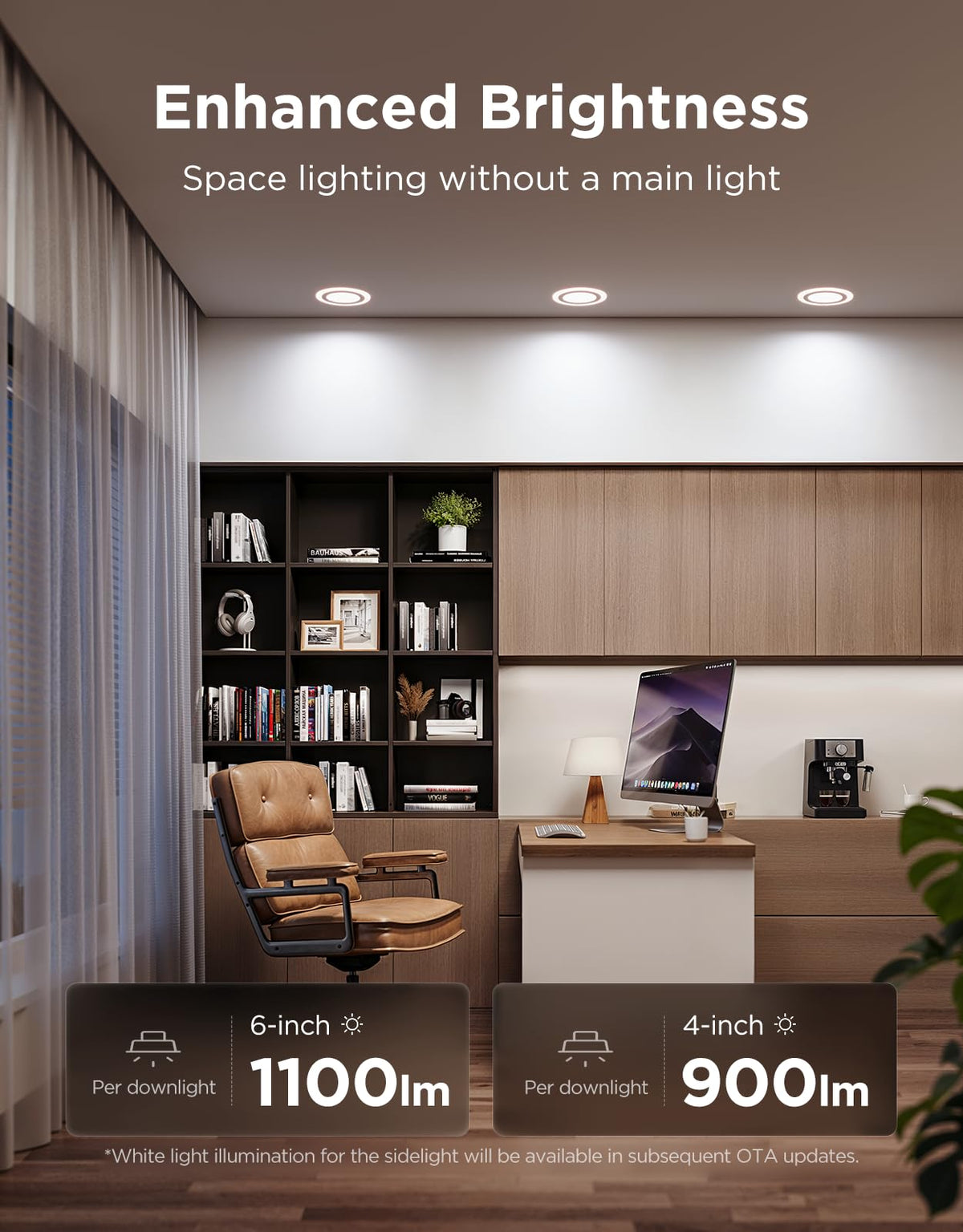Govee Smart Recessed Lighting 6 Inch, LED Recessed Light 1100LM, 4 Pack