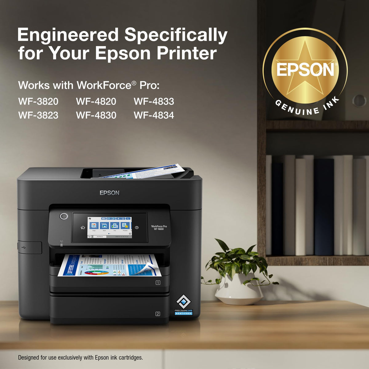 Epson 822XL Genuine High Capacity Pigment Ink Cartridge 4-Pack T822XL-XCS