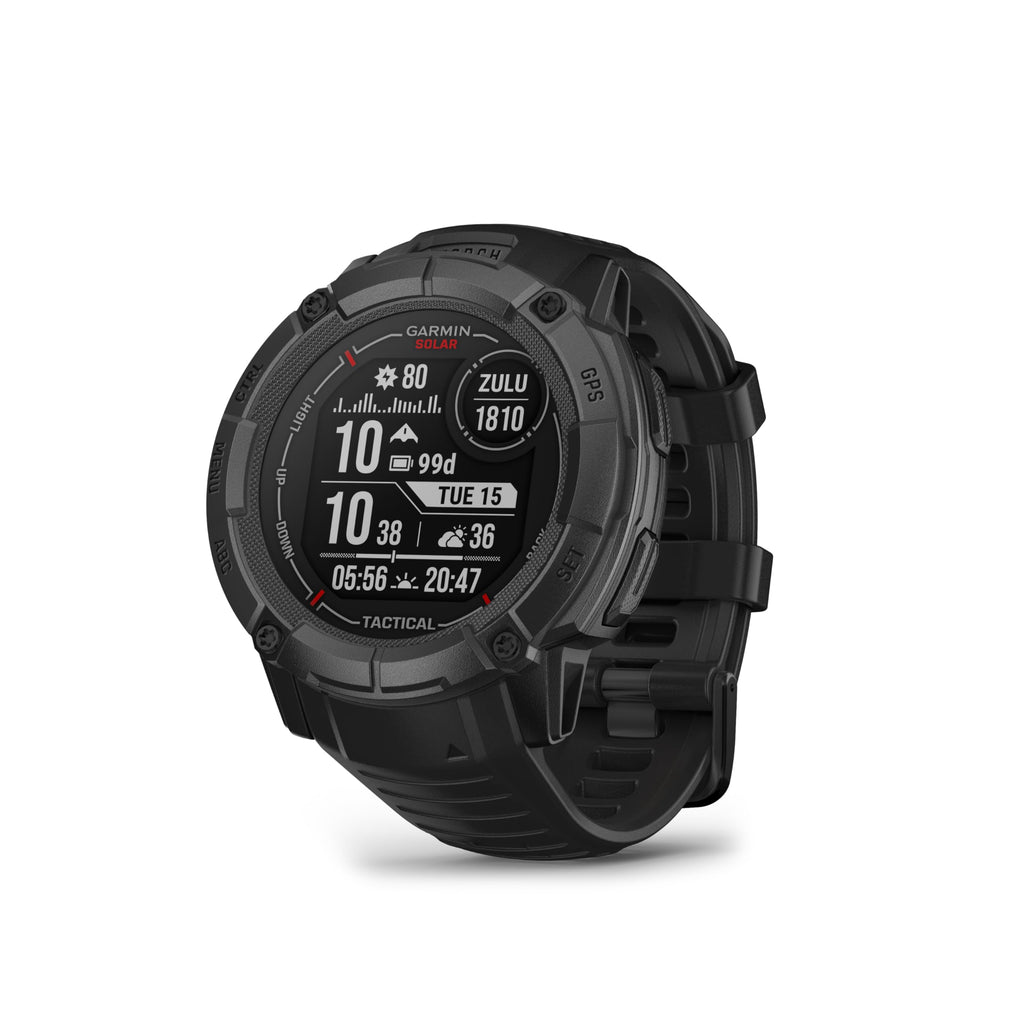 Garmin Instinct® 2X Solar Tactical, Rugged Outdoor Smartwatch, 50mm, Black